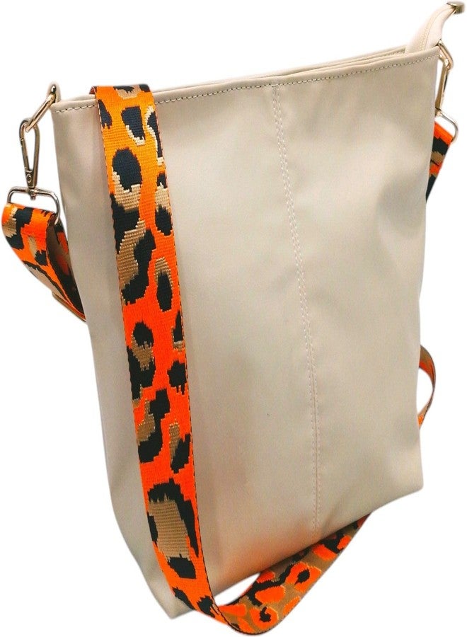Poorak Beige Sling Bag with Detachable Orange Belt for Girls & Women - Image 3